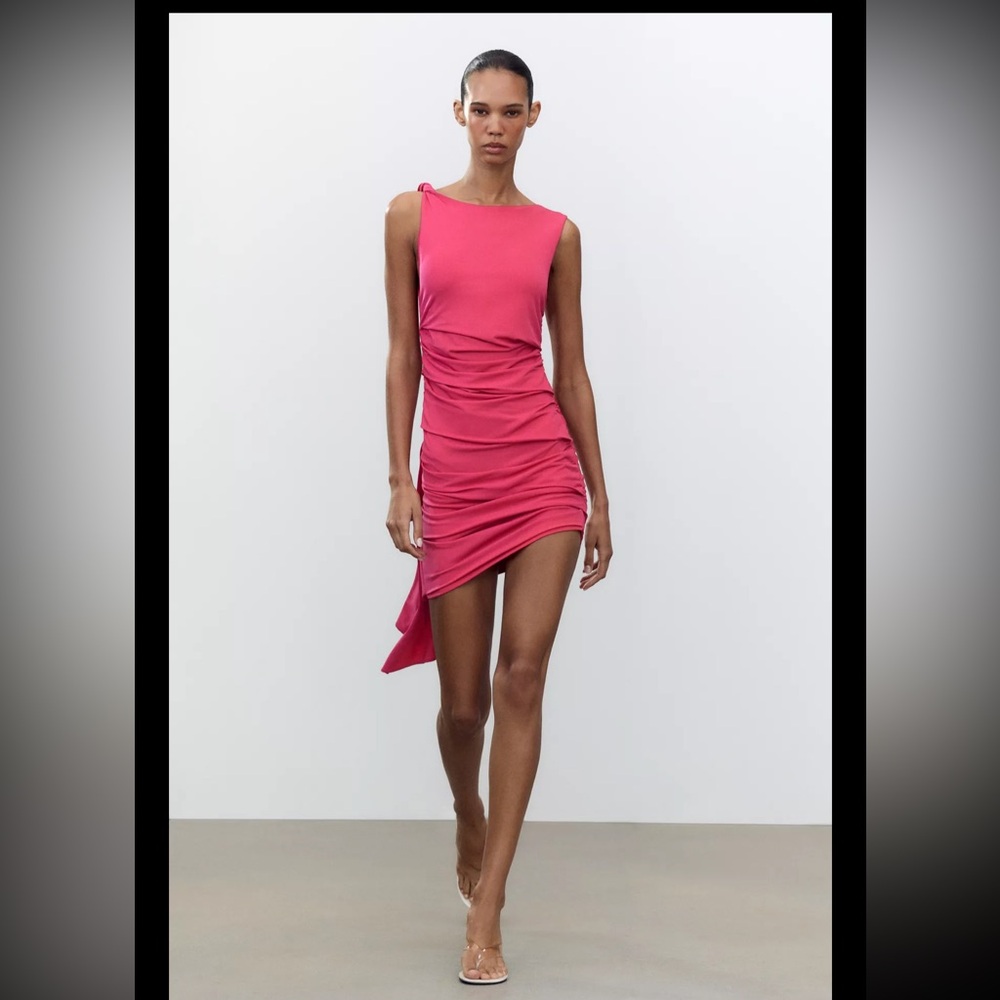 Zara dress mini with ruching